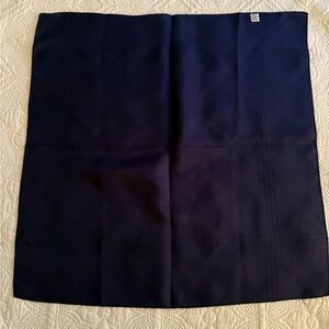 Elegant Navy Blue Pure Silk Scarf made in England